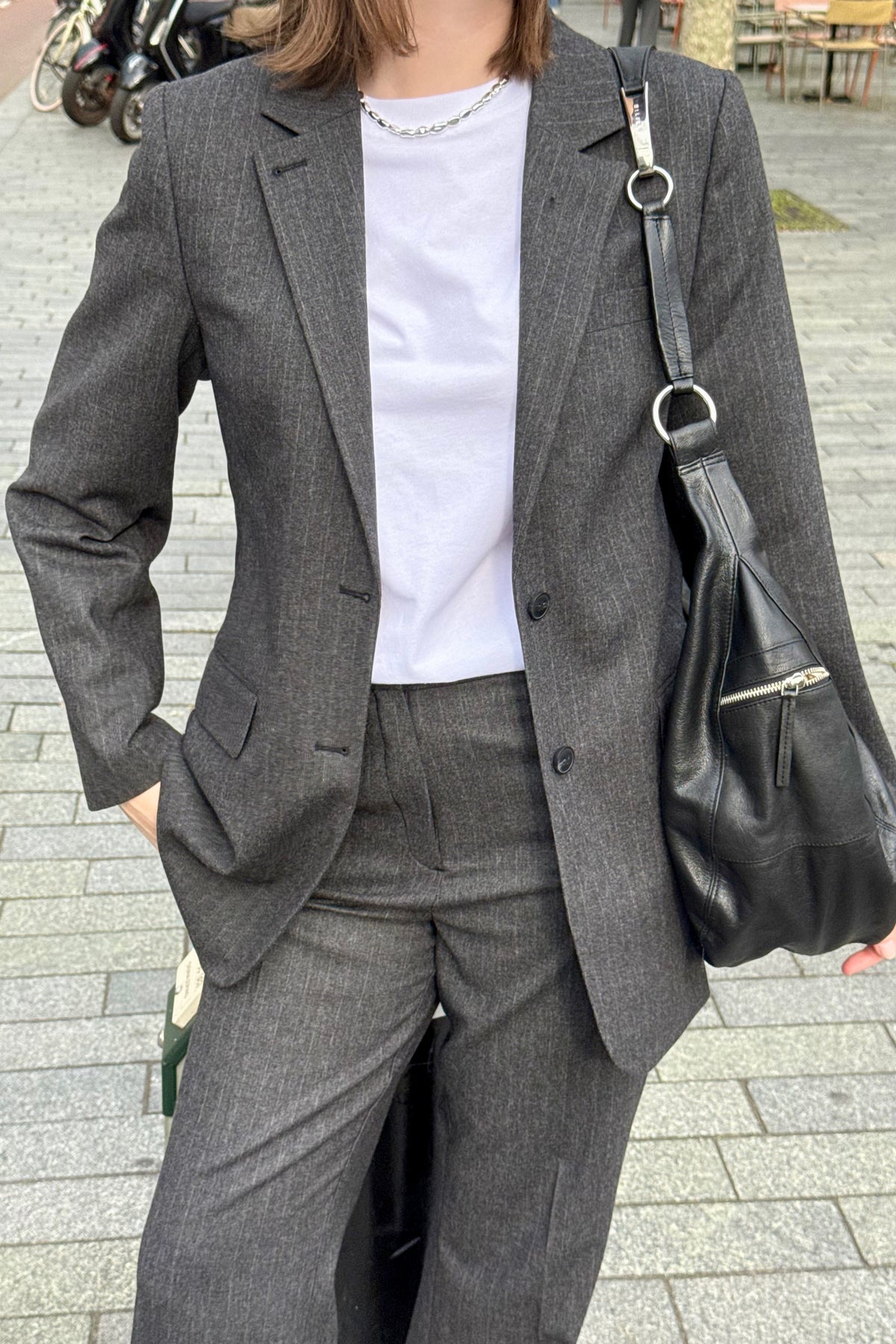 SLWOversized Malia Blazer - Donkergrijs
