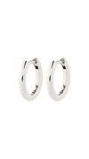 Charm Small Hoop Earrings - Silver