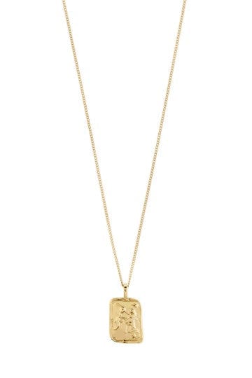 Aquarius Recycled Zodiac Ketting - Goud