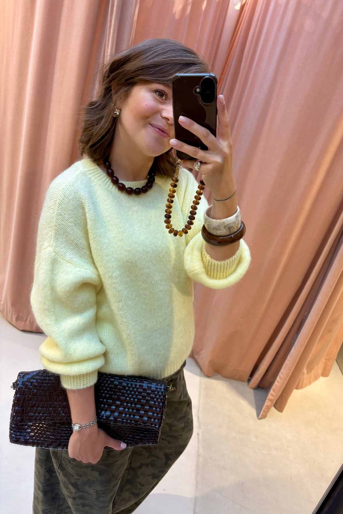 Olivia Mohair Trui - Licht Geel