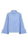 BiancaCC Cuff Blouse - Pale Blue