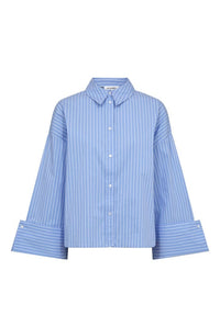 BiancaCC Cuff Blouse - Pale Blue