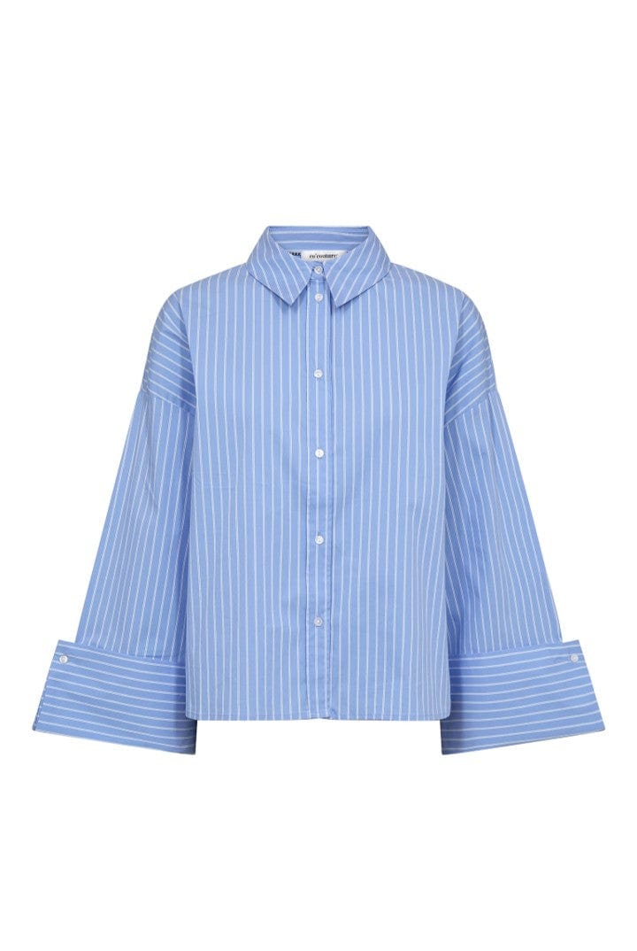 BiancaCC Cuff Blouse - Pale Blue