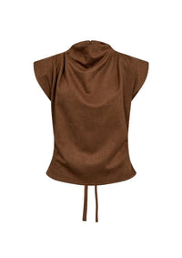 BobbieCC Pleat Top - Camel