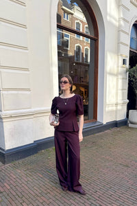 Mellisana Structure Blouse - Bordeaux