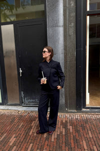 Tiria Pinstripe Blazer  - Navy