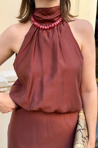 Billie Top - Chocolade Bruin