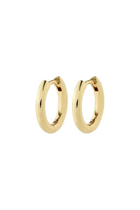 Charm Small Hoop Earrings - Gold