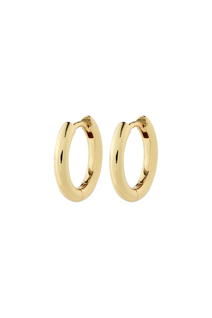 Charm Small Hoop Earrings - Gold