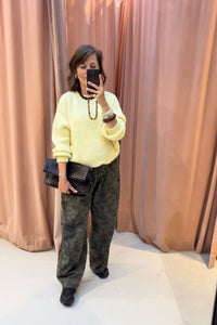 Olivia Mohair Trui - Licht Geel