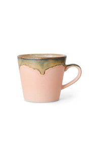 HKliving 70'S ceramics Cappuccino Mok - Blossom