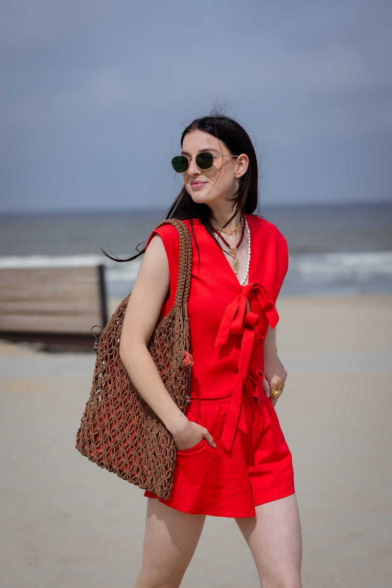 Lacy shorts - Rood