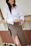 Nisa Split Rok - Taupe