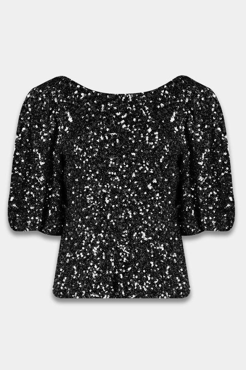 Marsja Blouse - Zwart Glitter