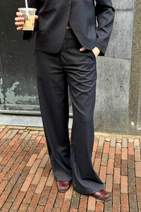 Nathalie Pinstripe Pants - Navy