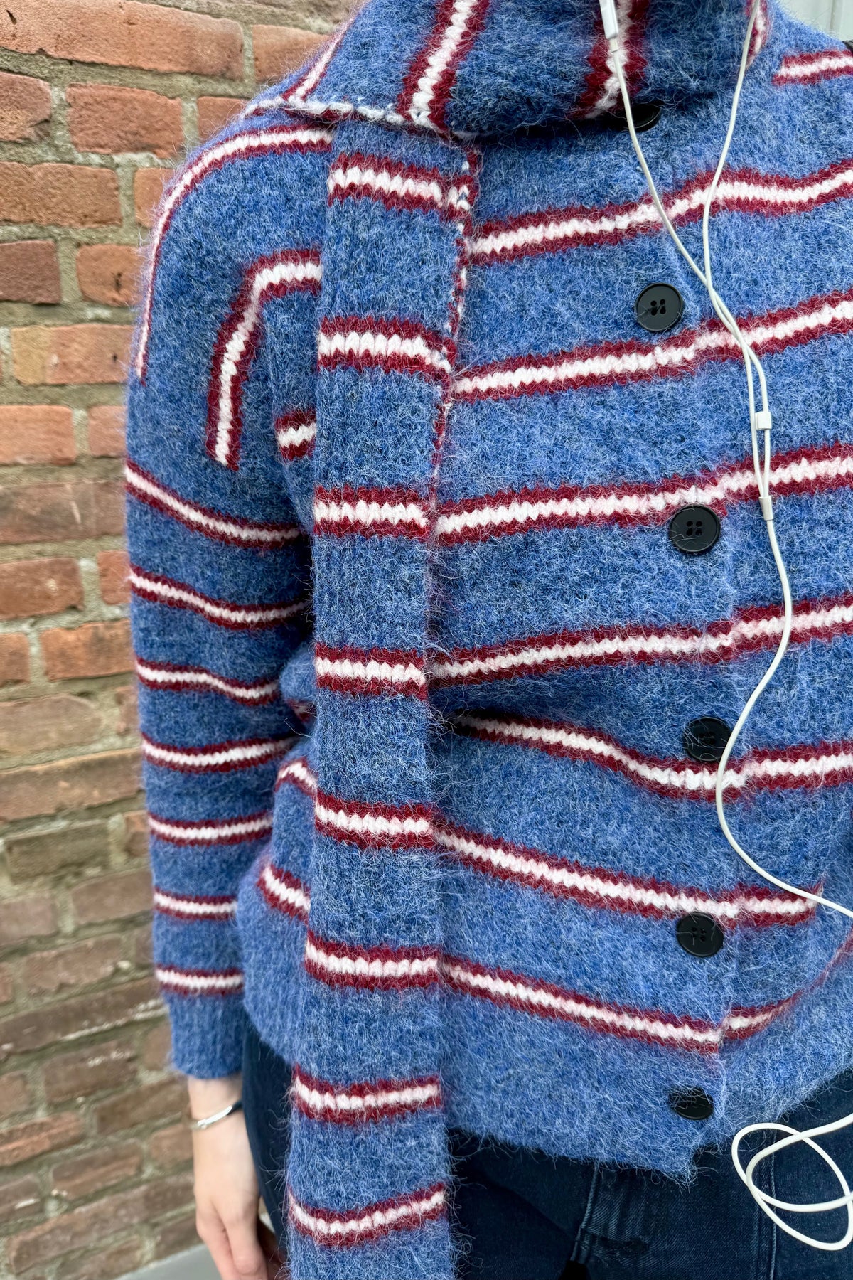 Anne Vest - Blauw/Rood