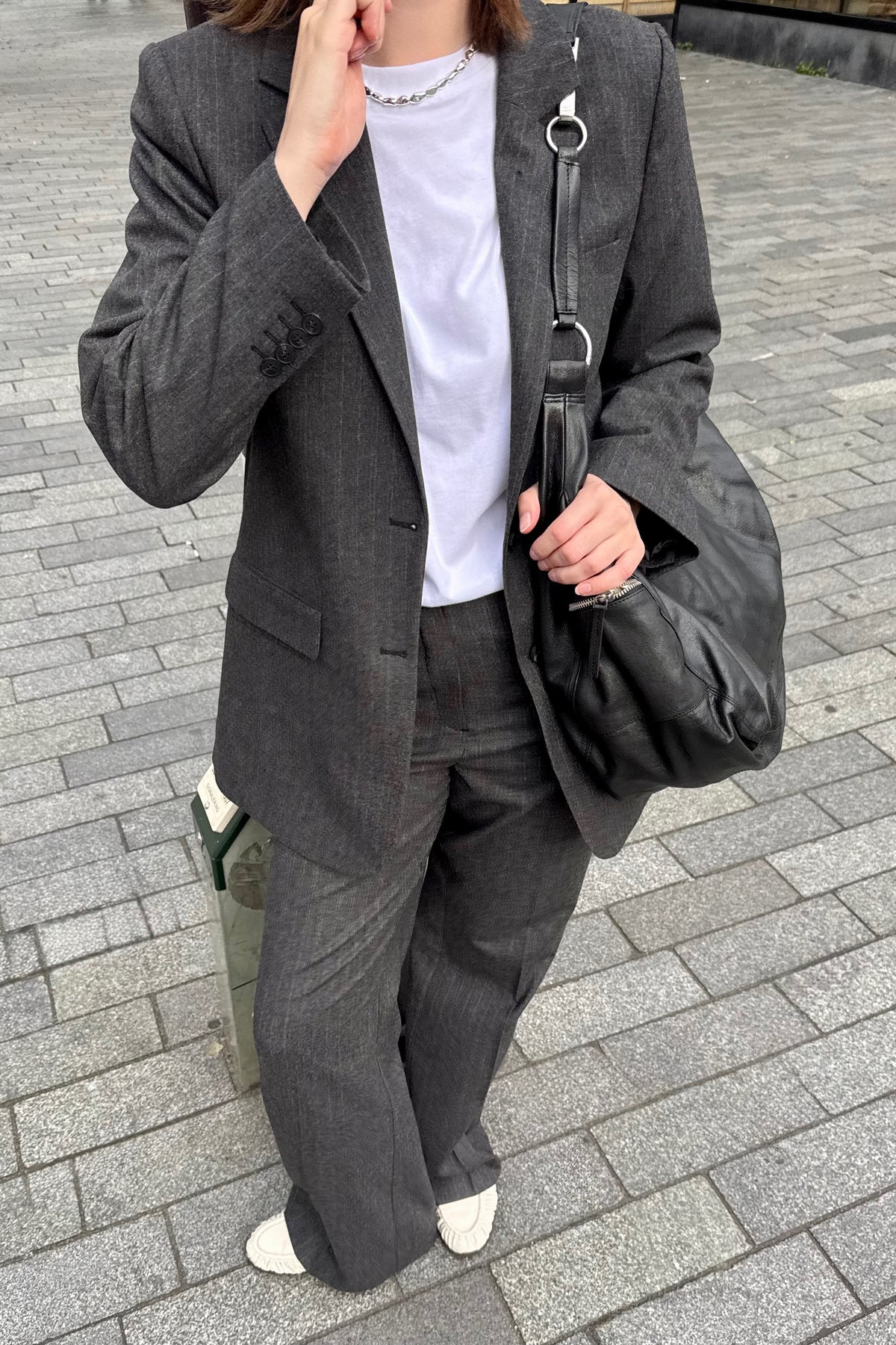 SLWOversized Malia Blazer - Donkergrijs