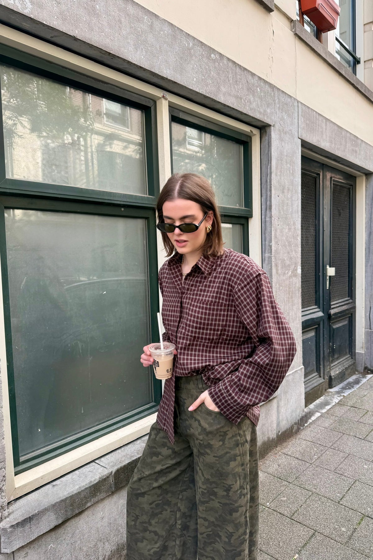 Anella Check Shirt - Bruin
