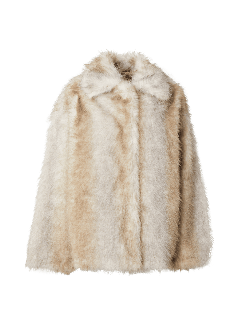 Bay Faux Fur Jacket - Beige