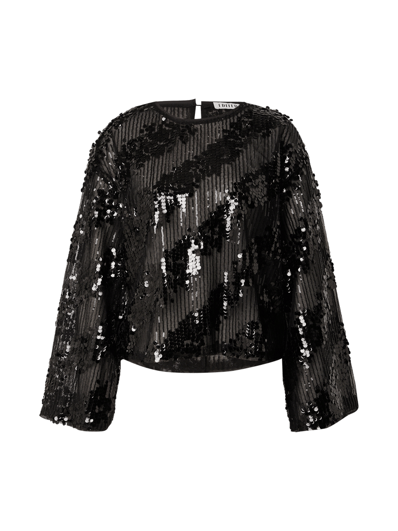 Xavia Glitter Top - Zwart