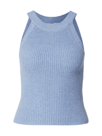 Yandra Gebreide Top - Licht blauw
