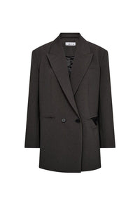 Emerald Oversized Blazer - Donkergrijs