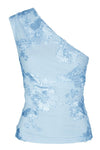 Florini Bloemen Mesh Top - Blauw