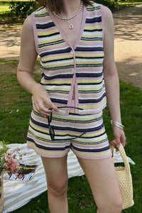 Odiliee Gebreide Shorts - Multicolour