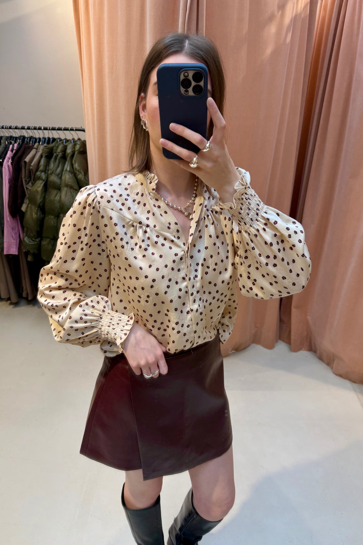 Astrida Bloemen Blouse - Crème