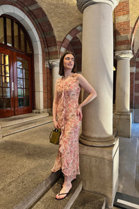 Zella Chiffon Jurk - Roze