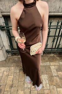 Arabelle Halternek Jurk - Donkerbruin