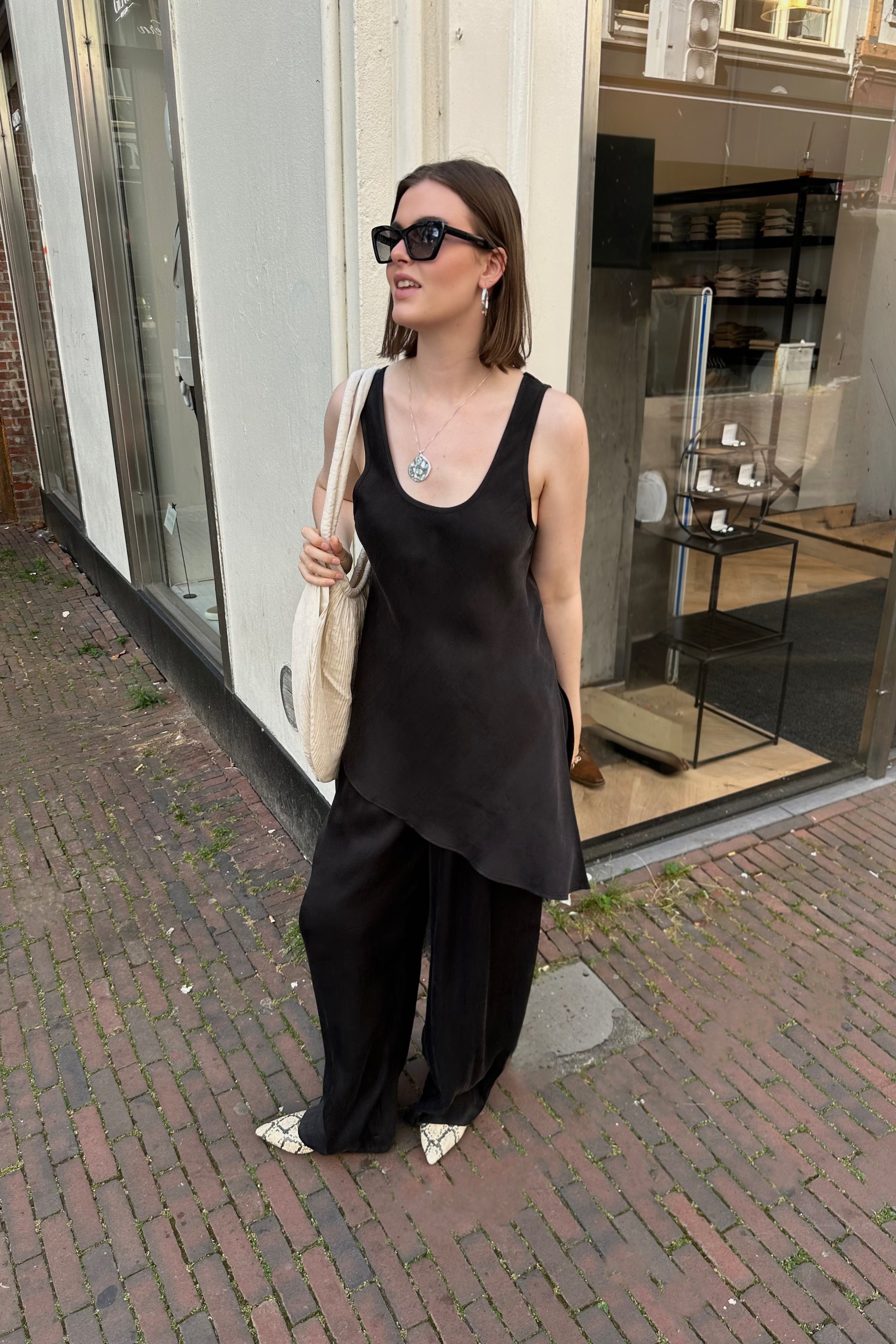 MSCHMolie Top - Zwart