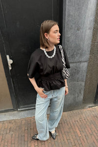 Barrel Front Pocket Tall Jeans - Bleached Denim
