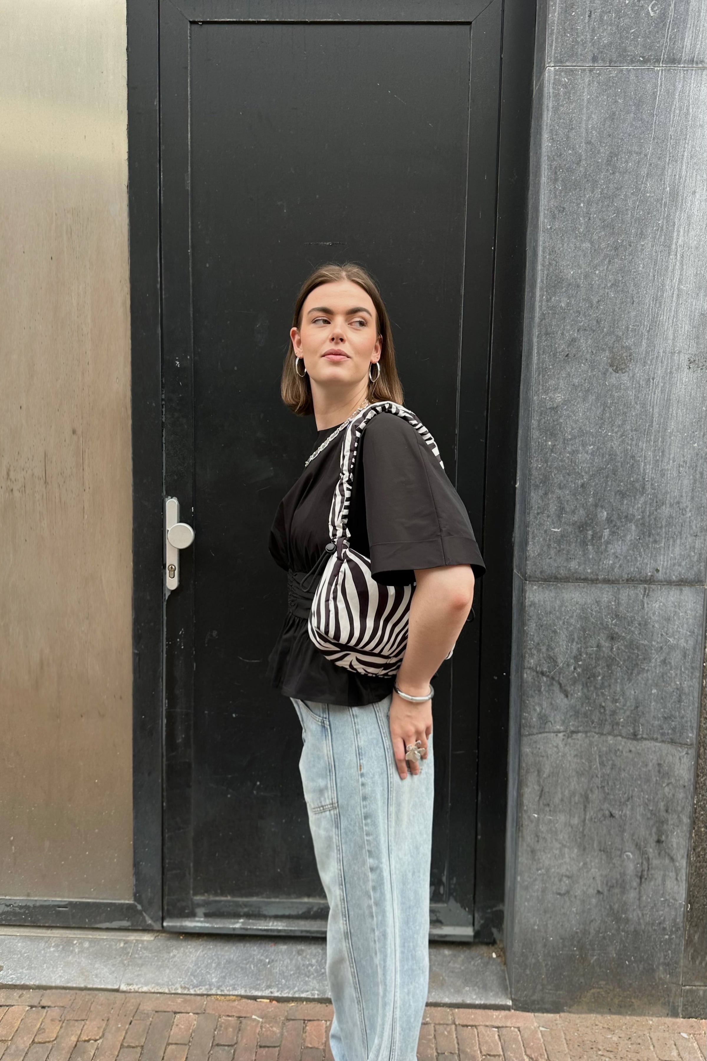 Barrel Front Pocket Tall Jeans - Bleached Denim