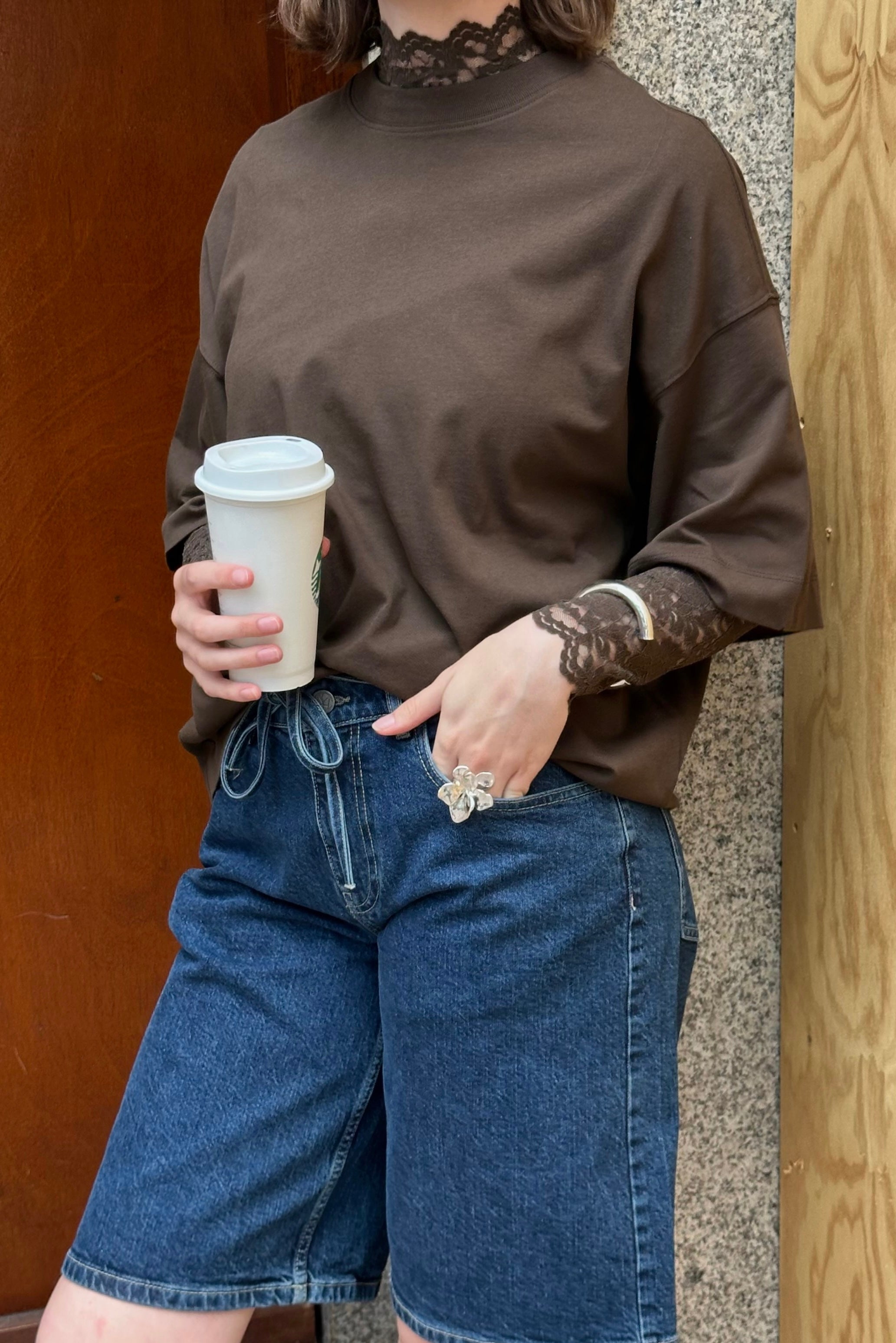 SLWColwoman Oversized Shirt - Donker Bruin