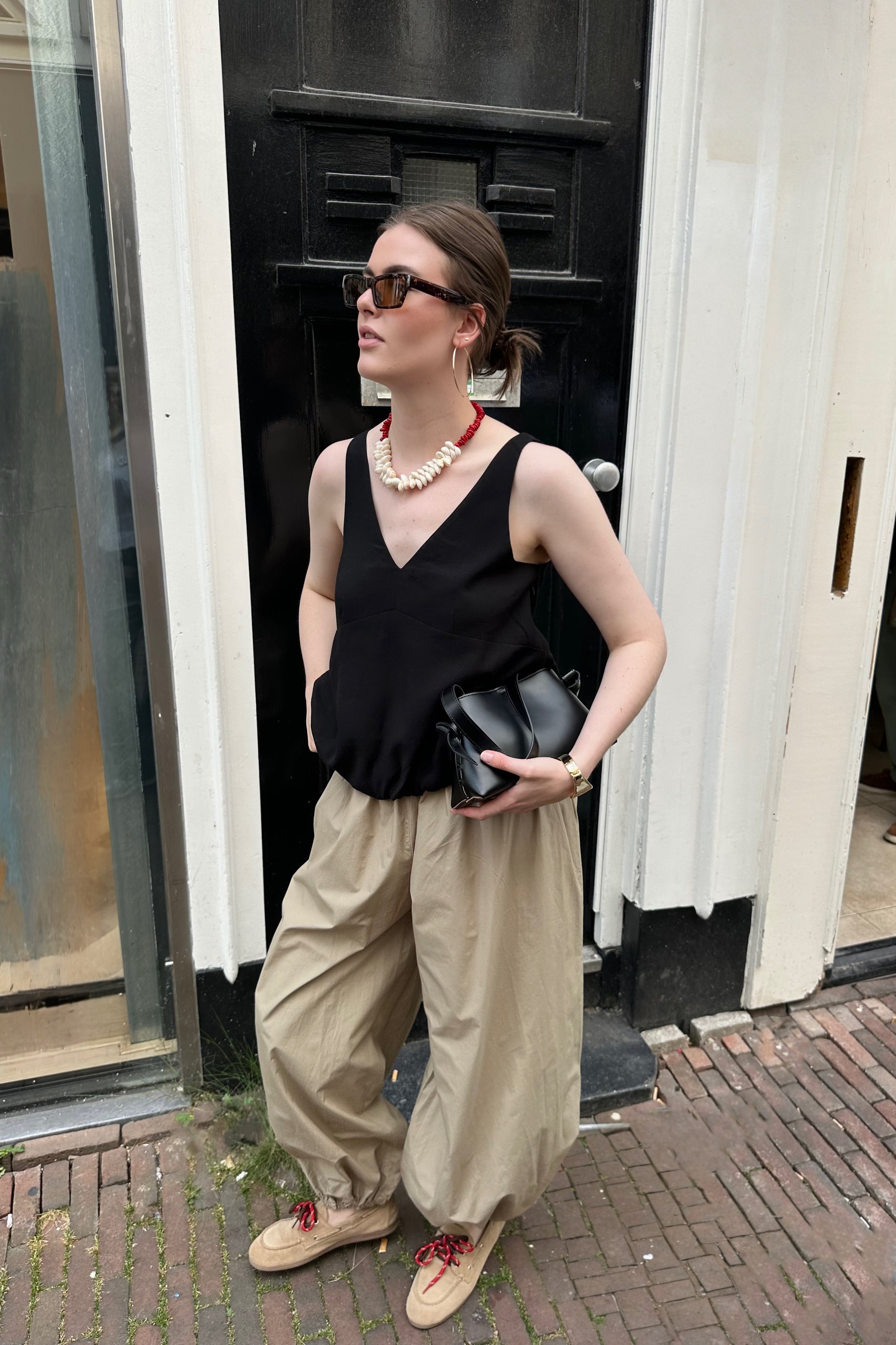 Zoja Peplum Top - Zwart