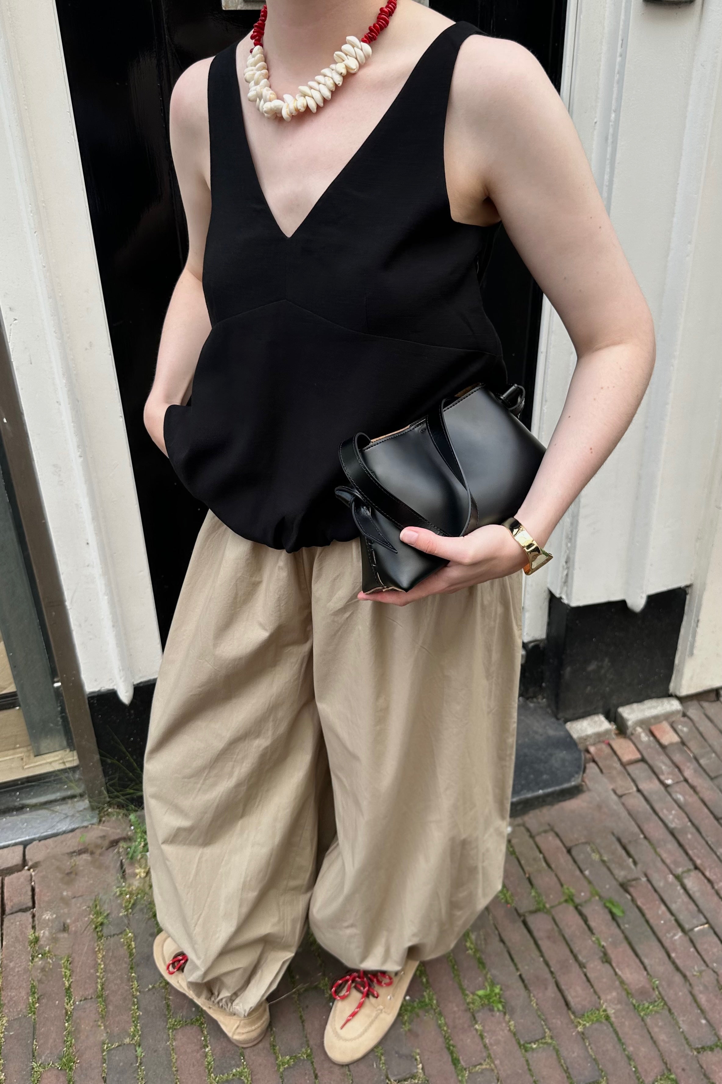 Zoja Peplum Top - Zwart