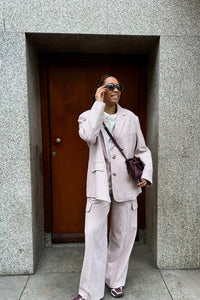 Tjarda Wollen Pantalon - Roze
