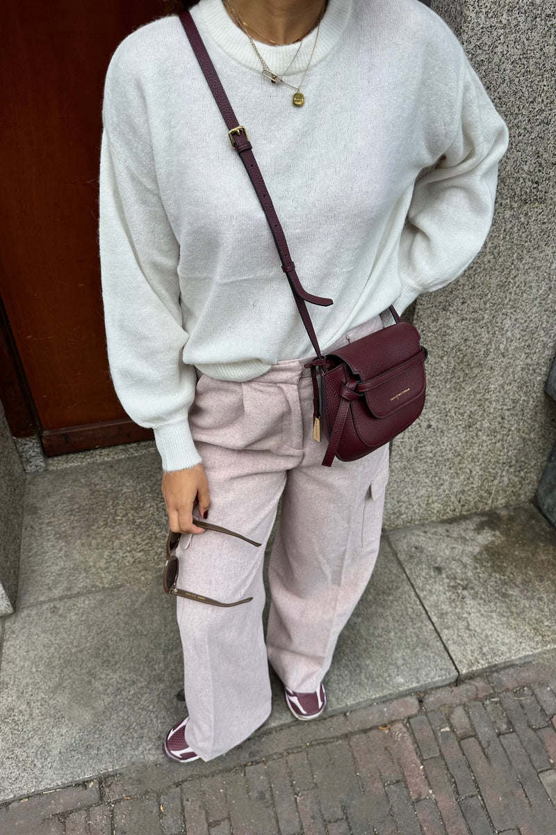 Tjarda Wollen Pantalon - Roze