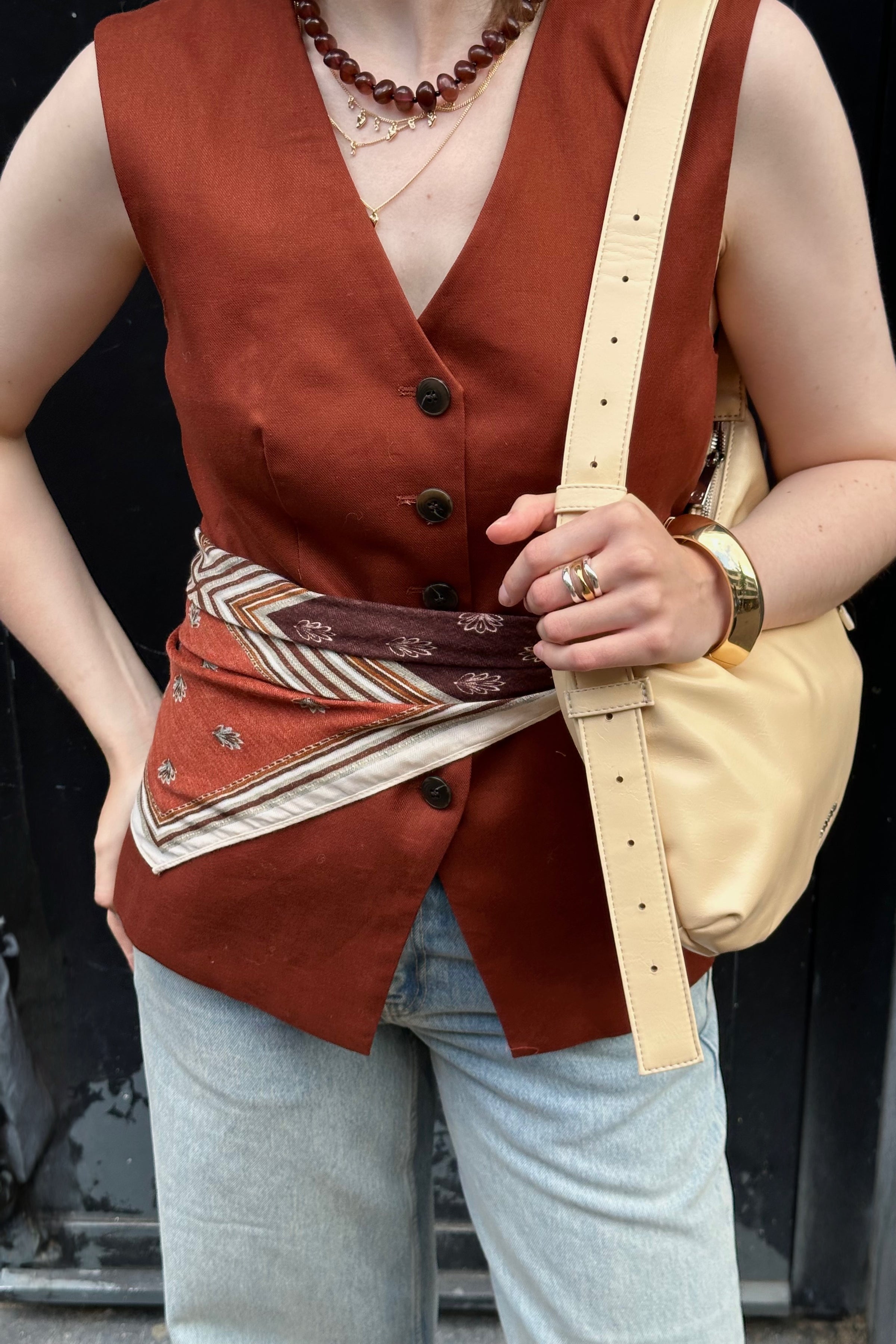 SLFFitted Vilka Gilet - Bruin