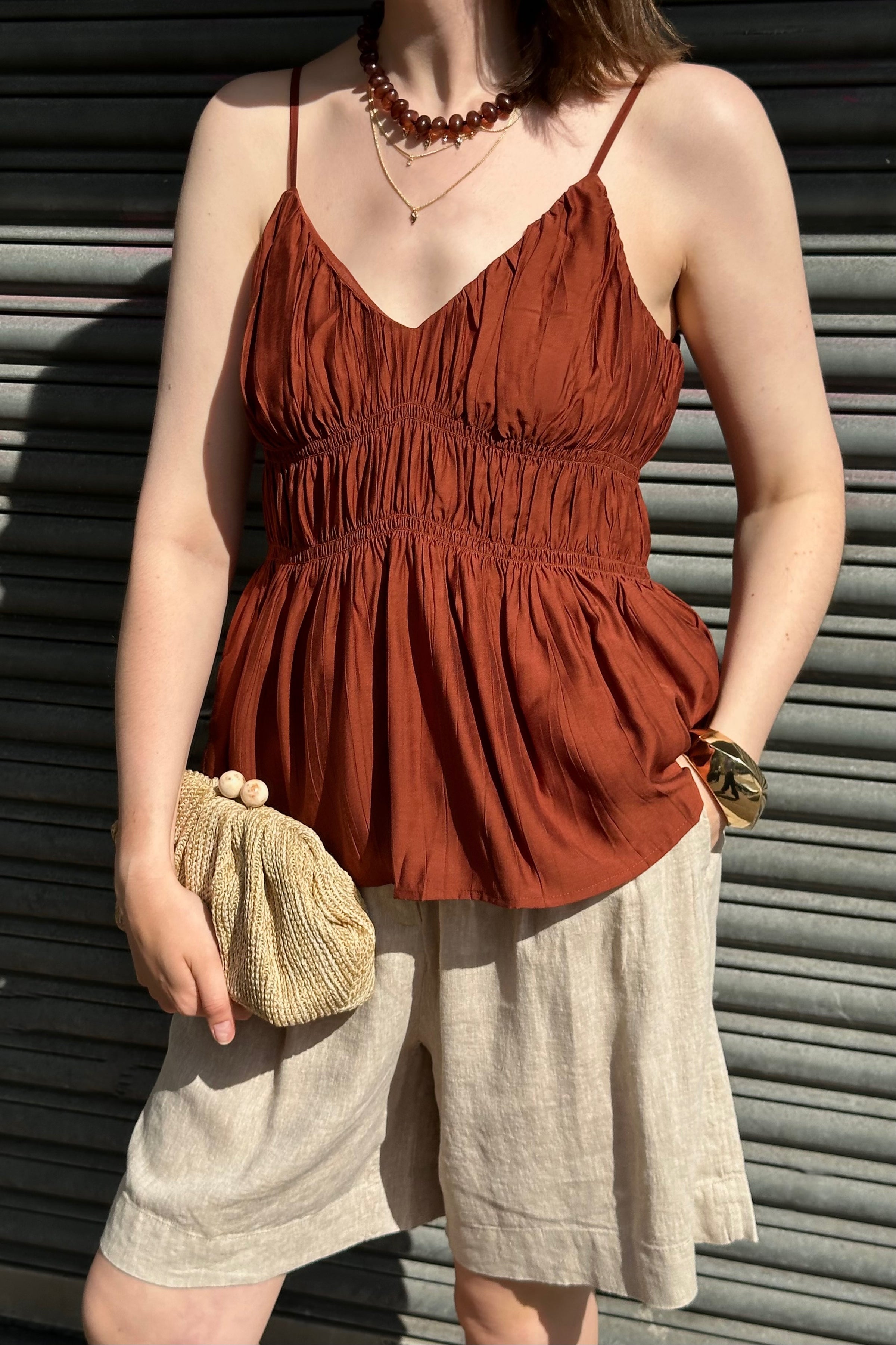 SLFJackie Strap Top - Roestbruin
