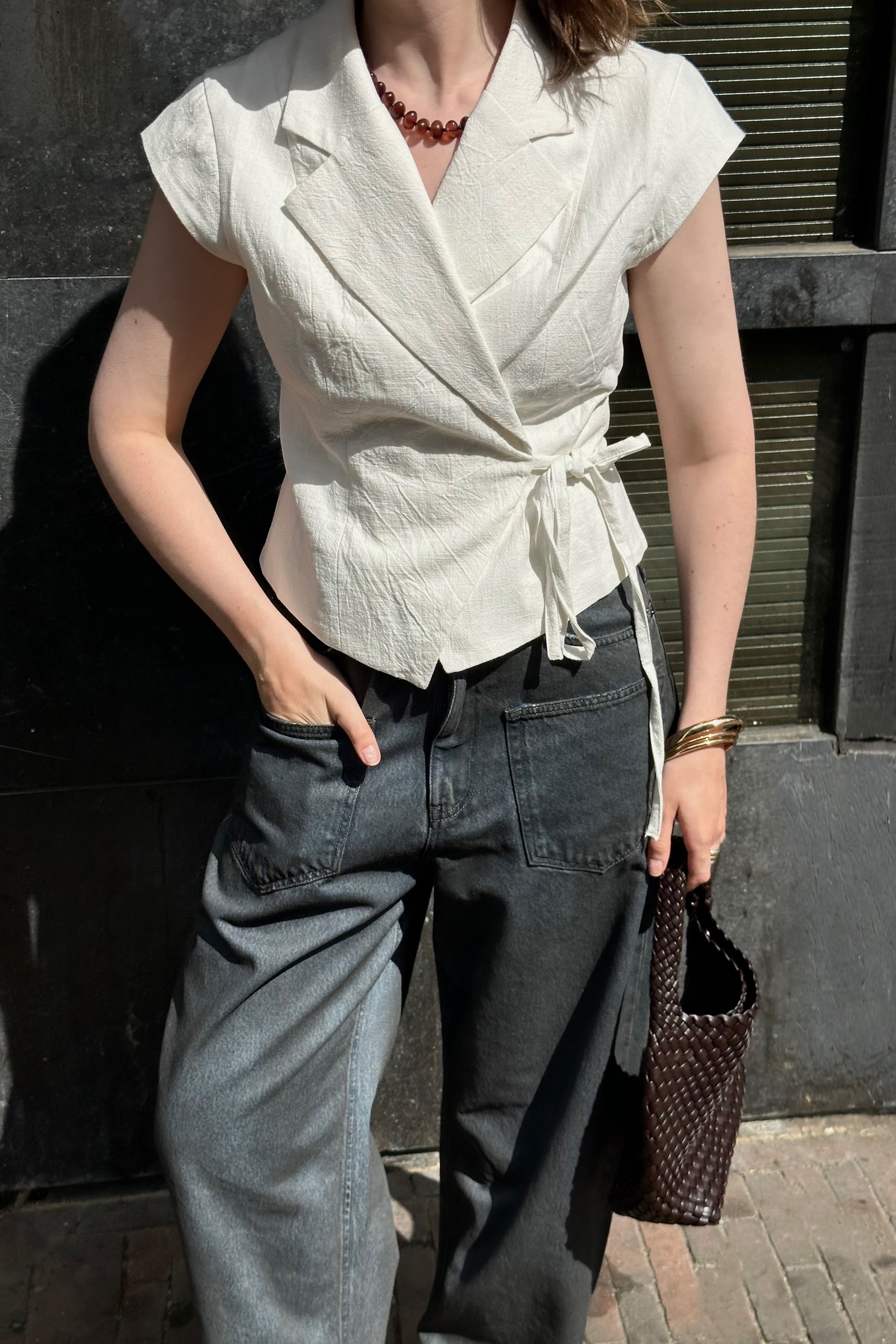 Salima Gilet - Wit