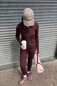 Sabina Wrap Legging - Burgundy