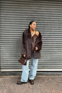 Voile Lace Top - Donkerbruin