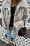 Bay Faux Fur Jacket - Beige