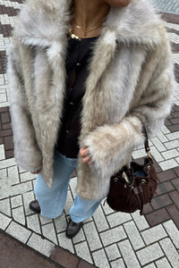 Bay Faux Fur Jacket - Beige