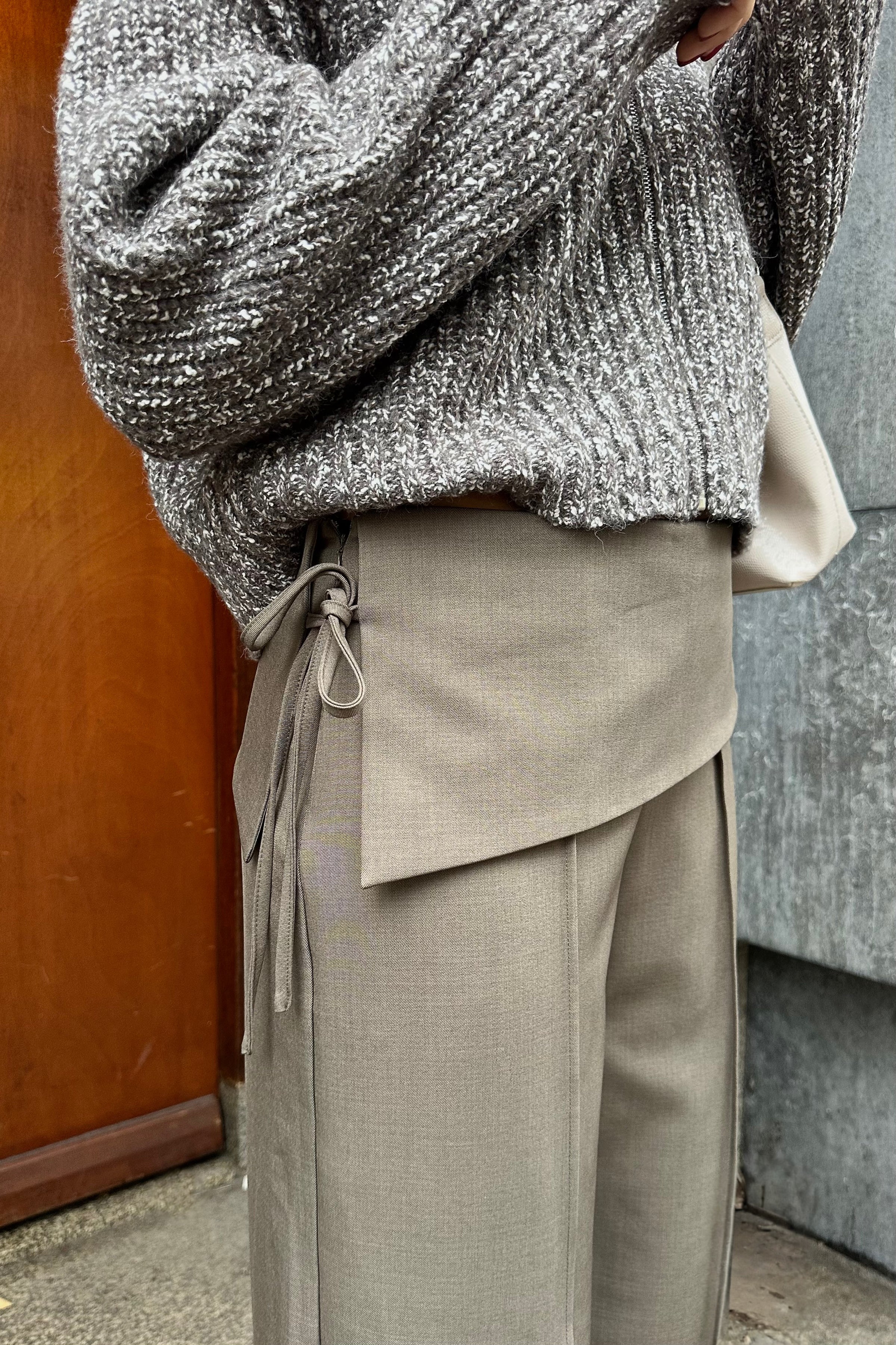 Deani Fold Pantalon - Taupe