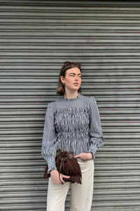 Possa Gestreepte Blouse - Blauw