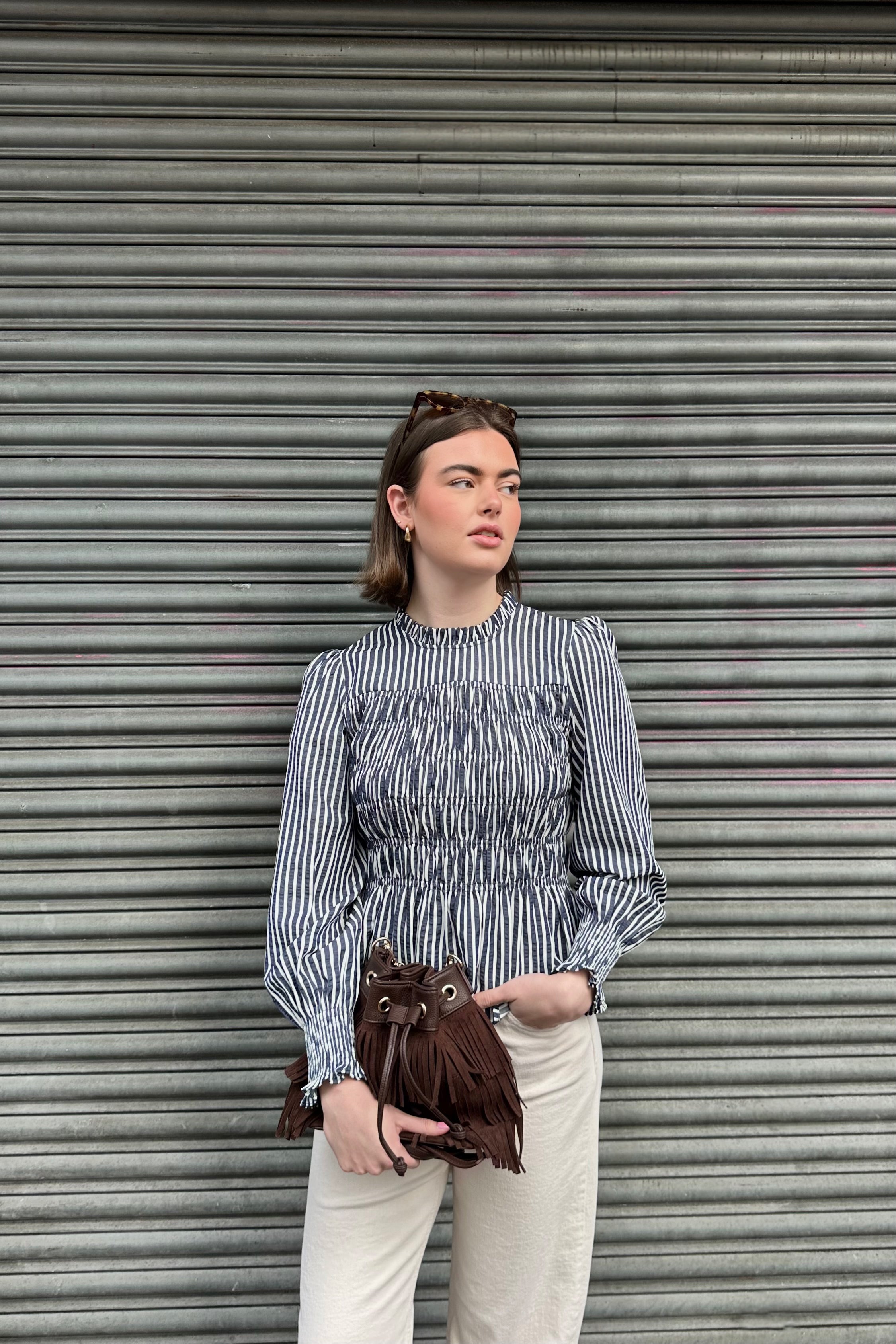 Possa Gestreepte Blouse - Blauw