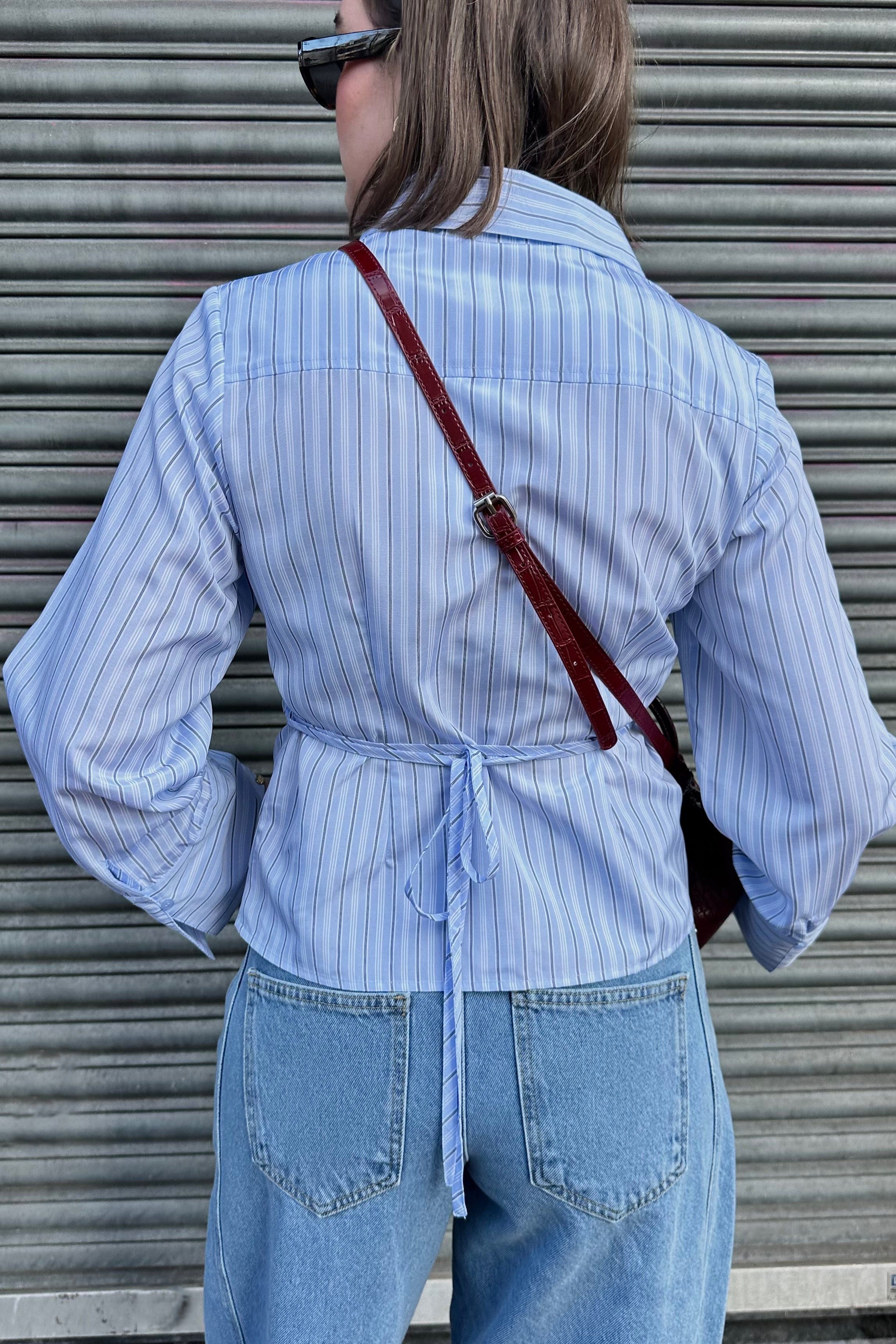 Clarida Gestreepte Blouse - Blauw